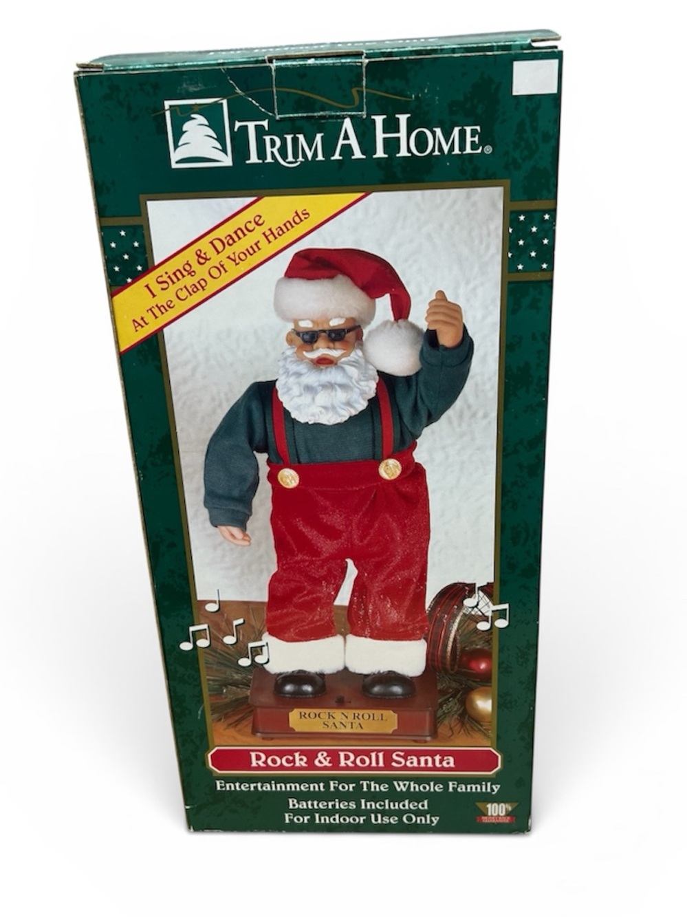 Vintage Rock & Roll Animated Santa Trim a Home New in Box